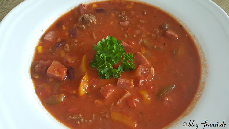 Cabanossihackfleisch-Paprikaeintopf >Partysuppe<