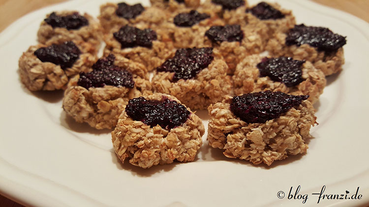 Haferflockenkekse mit Blaubeerfüllung - Fitnessrezepte und Tipps