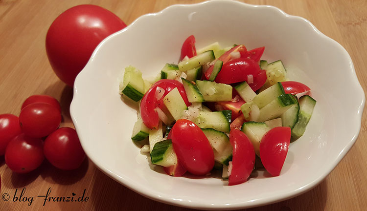Schneller Gurken-Tomatensalat