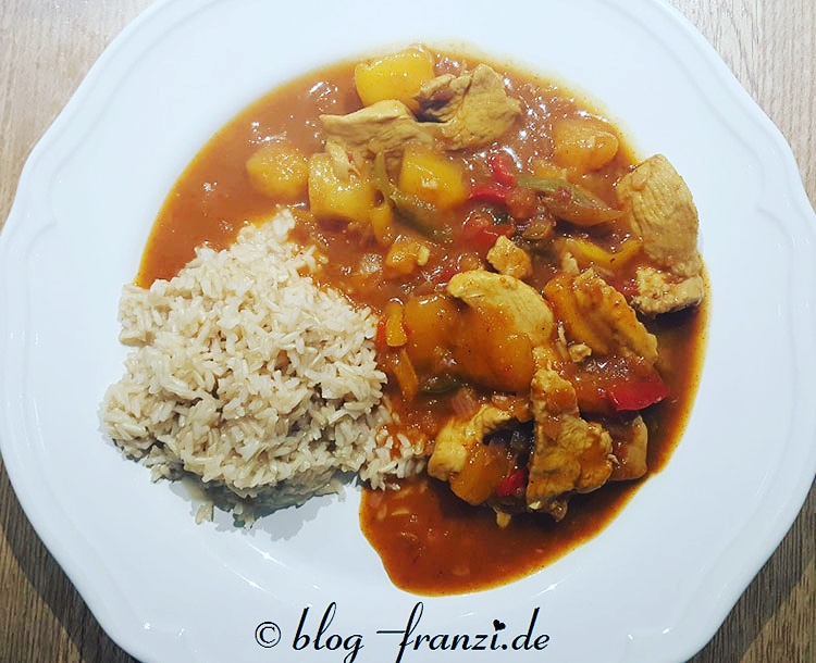Hühnchen-Mango-Reis